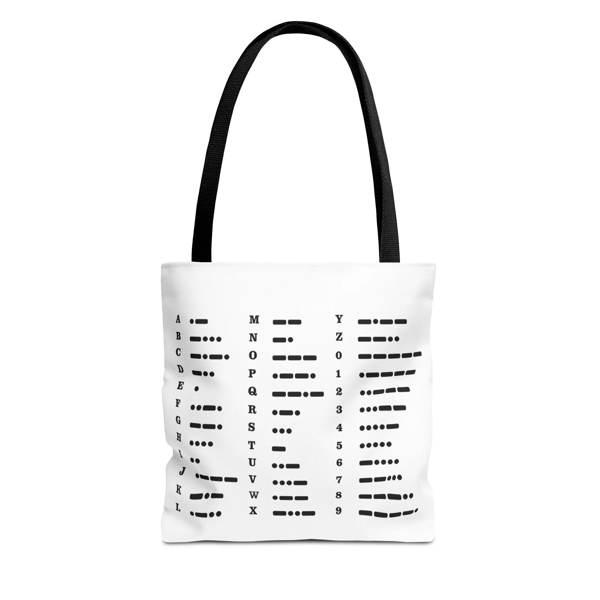 Ham Radio Tote Bag Morse Code Alphabet Chart Amateur Radio Operator Gift CW Operator Bag Geek Tote Coding Gift