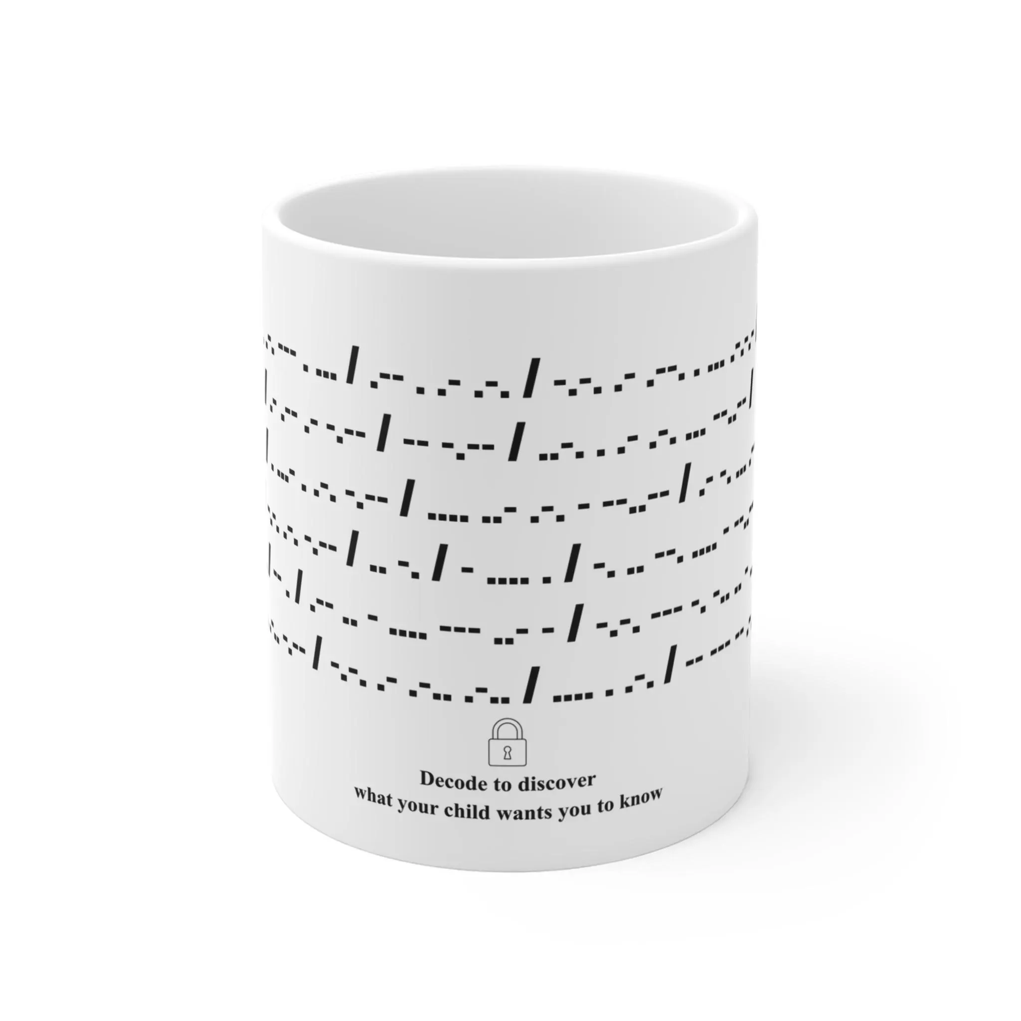 Morse Code Mug for Dad, Secret Message Coffee Mug, Father's Day Gift, Hidden Morse Code Mug, Dad Birthday Gift, Gift from Son Daughter